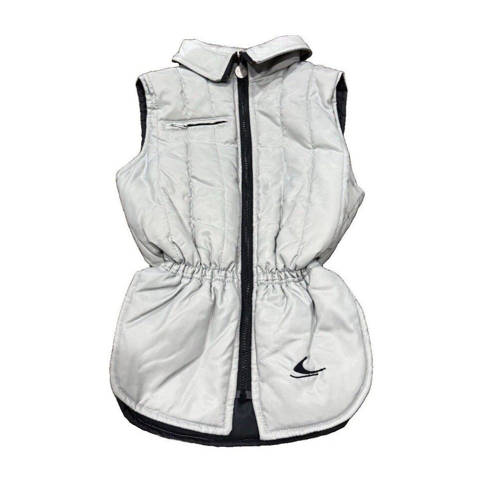 Vintage Ski-Doo Bombardier Women’s Puffer Vest Gray Canada Petite Small Zip